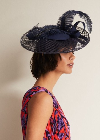 Phase Eight Navy Fascinator Hats Navy Australia | GX7314906